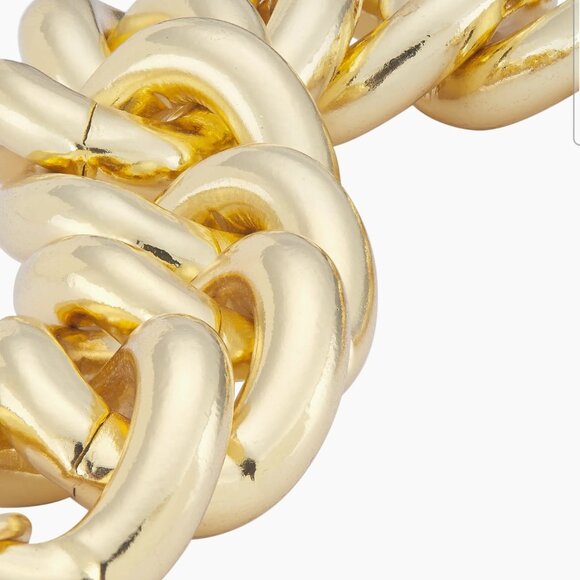 NEW Kennedy Jay Lane Chunky Chain Link Bracelet in 18K Gold Plated - Picture 4 of 8